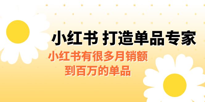 [小红书]某公众号付费文章《小红书 打造单品专家》小红书有很多月销额到百万的单品-满月文化项目库