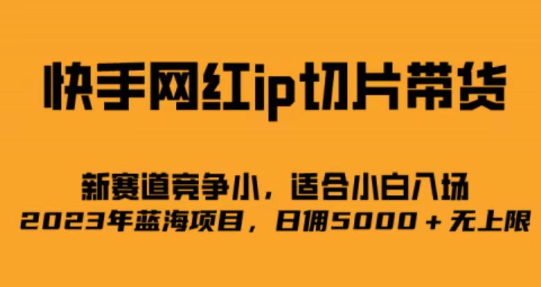 快手网红ip切片新赛道，竞争小，适合小白  2023蓝海项目-满月文化项目库