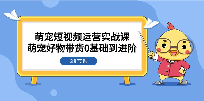 萌宠·短视频运营实战课：萌宠好物带货0基础到进阶（38节课）-满月文化项目库