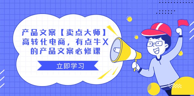 产品文案【卖点大师】高转化电商，有点牛X的 产品文案必修课-满月文化项目库