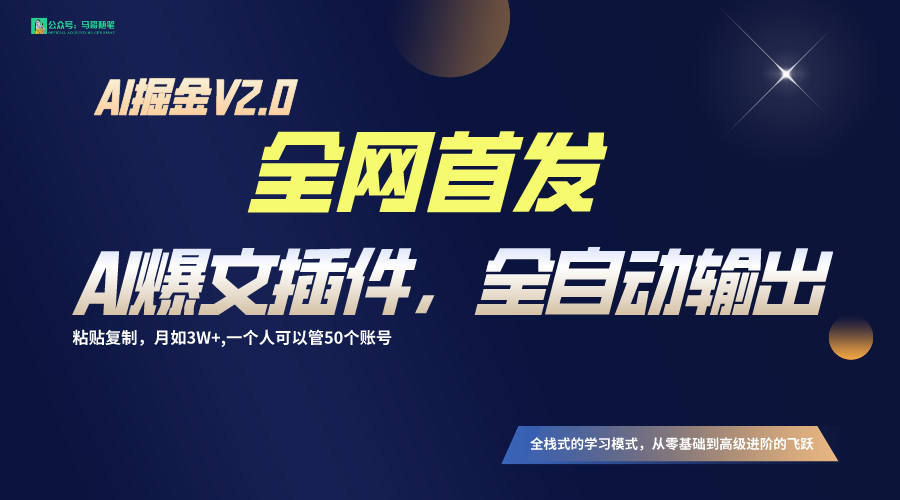 全网首发！通过一个插件让AI全自动输出爆文，粘贴复制矩阵操作，月入3W+-满月文化项目库