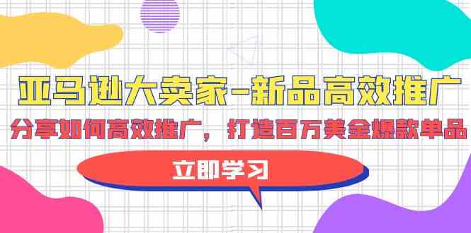 亚马逊 大卖家-新品高效推广，分享如何高效推广，打造百万美金爆款单品-满月文化项目库