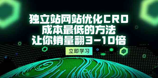 独立站网站优化CRO，成本最低的方法，让你销量翻3-10倍（5节课）-满月文化项目库