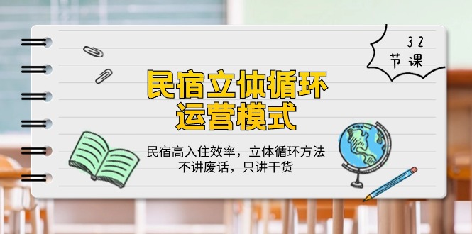 民宿 立体循环运营模式：民宿高入住效率，立体循环方法，只讲干货（32节）-满月文化项目库