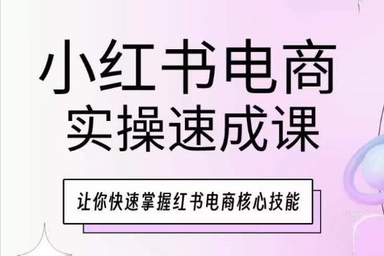 小红书电商实操速成课，让你快速掌握红书电商核心技能-满月文化项目库