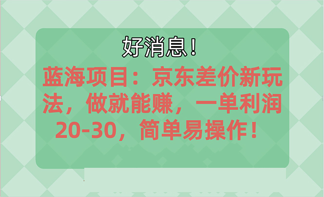 越早知道越能赚到钱的蓝海项目：京东大平台操作，一单利润20-30，简单…-满月文化项目库