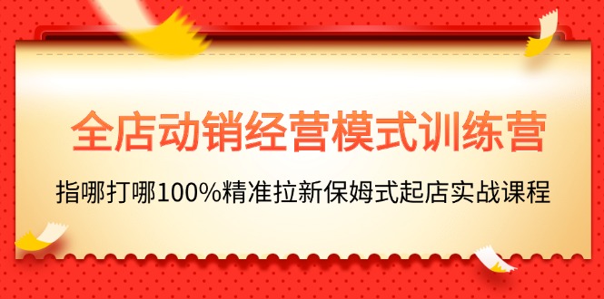 全店动销-经营模式训练营，指哪打哪100%精准拉新保姆式起店实战课程-满月文化项目库