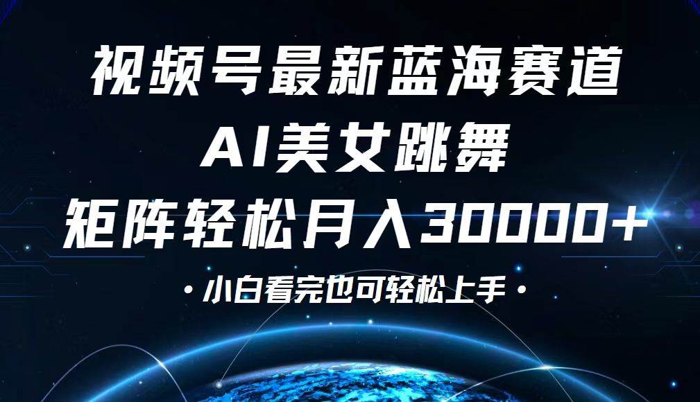 视频号最新蓝海赛道，小白也能轻松月入30000+-满月文化项目库