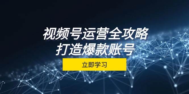 视频号运营全攻略，从定位到成交一站式学习，视频号核心秘诀，打造爆款账号-满月文化项目库